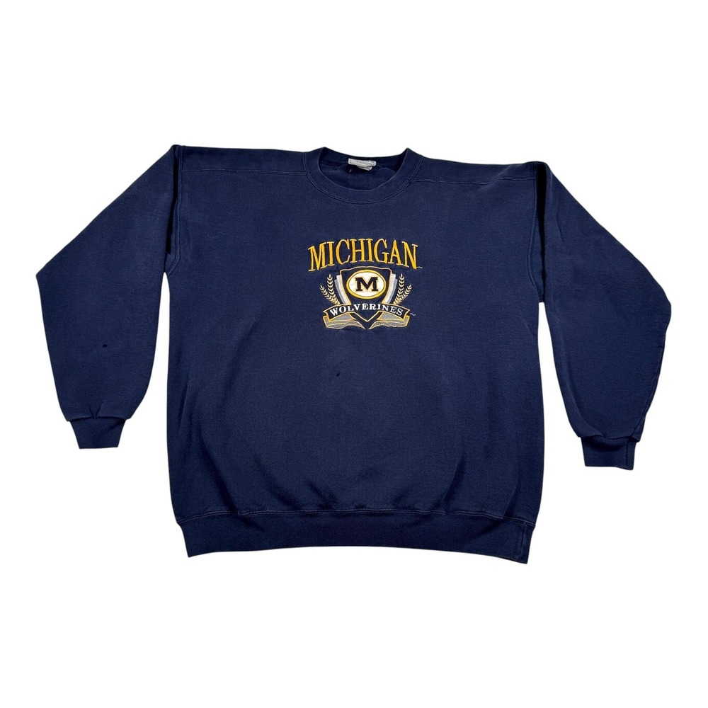Vintage Michigan Wolverines Sweatshirt Crewneck Mens XL Football Made USA 90s